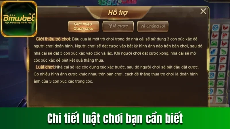 Chi tiết luật chơi bạn cần biết