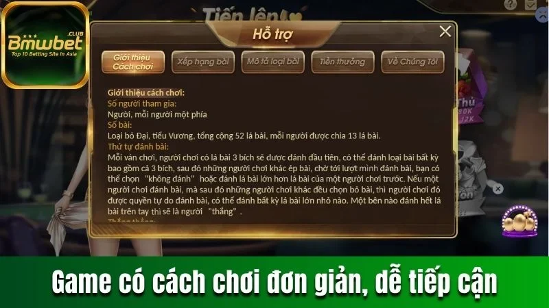 Tiến Lên Miền Nam – Thắng Đậm, Rinh Thưởng Khủng Tại Bmwbet 2 Game có luật chơi cực dễ hiểu, chỉ cần tham gia vài ván là có thể nắm ngay