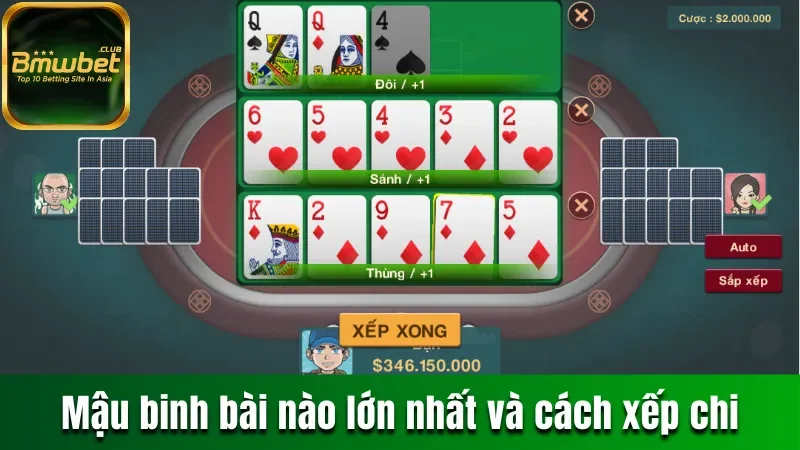 Mậu binh bài nào lớn nhất