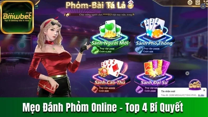 Mẹo đánh phỏm online