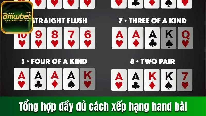 Tổng hợp đầy đủ cách xếp hạng hand bài